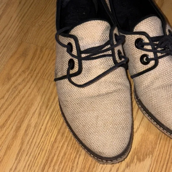 Tory Burch Beige and Navy Espadrilles - Picture 6 of 8